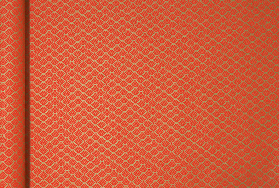 CLAIREFONTAINE Tiny Rolls Kraft rote Blumen 223825C 70g, 5x0.35m