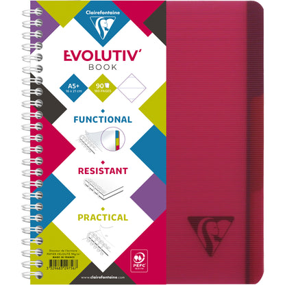 CLAIREFONTAINE LINICOLOR Heft A5+ 329756 L8+MC 90 Blatt