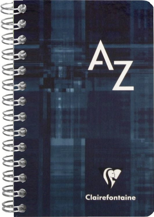 CLAIREFONTAINE Spiralheft mit Index 7,5x12cm 8589 5mm, A-Z, ass. 50 Blatt