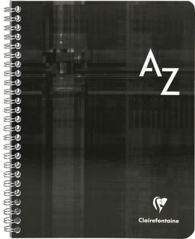 CLAIREFONTAINE Spiralheft mit Index 17x22cm 8949 5mm, A-Z, ass. 50 Blatt