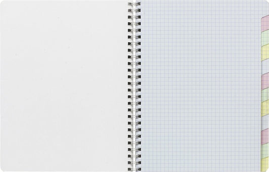 CLAIREFONTAINE Spiralheft ass. 17x22cm 8959 5mm, kariert 60 Blatt