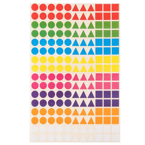 704 STICKER GEO/8 FARBEN/3 FORMEN