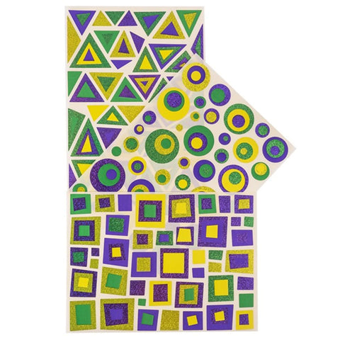 134 GEOMETRISCHE HOLOGRAPHIQSCHE STICKERS MILD GRUN