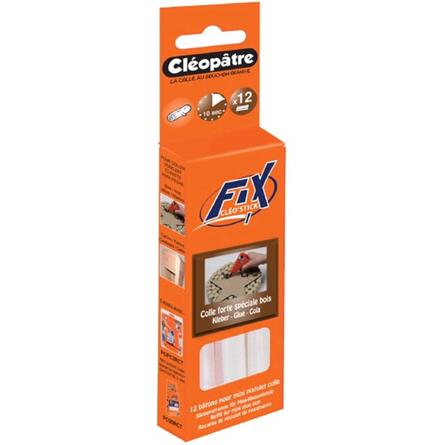 12 KLEBEPATRONEN EXTRA STARK FUR HOLZ IN BLISTERVERPACKUNG