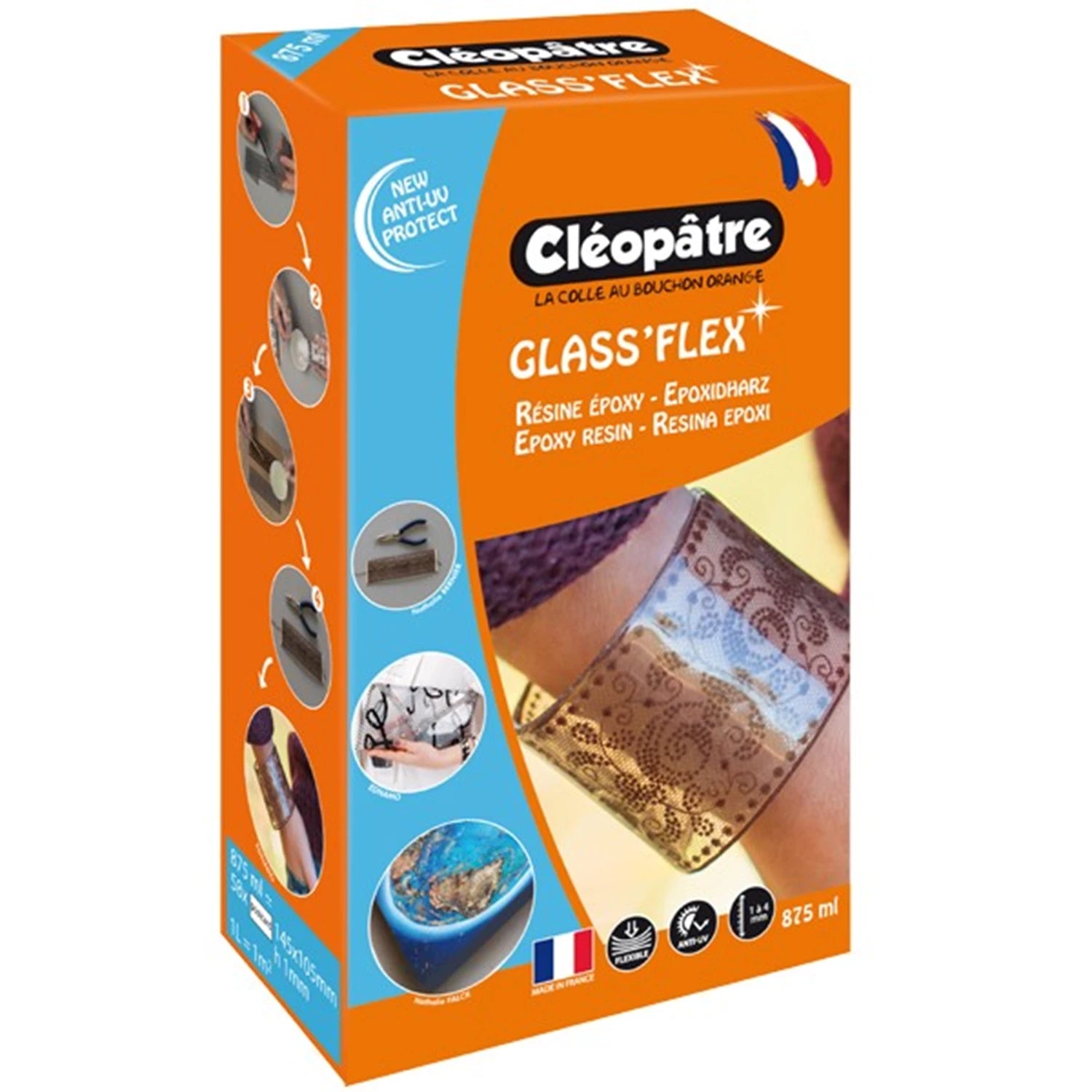 GLASS'FLEX - FLEXIBEL GIEßHARZ-SET KÄSTCHEN 875ML