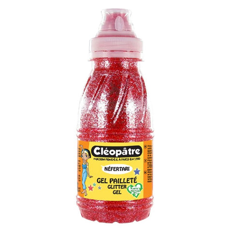 NEFERTARI GLITTER-GEL – FARBLOSES GEL MIT GLITTER 250ML ROT