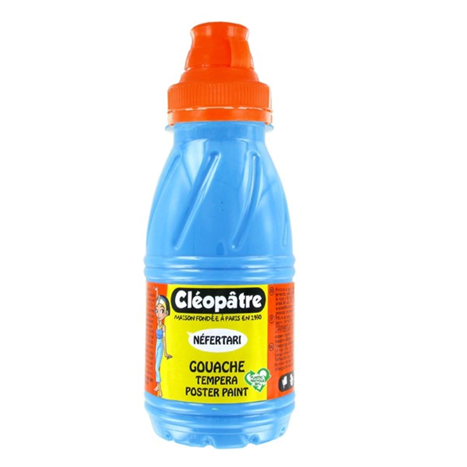 NEFERTARI – GOUACHE-TEMPERA 250ML NEON-BLAU
