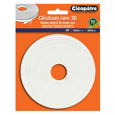 CLEOFOAM TAPE 3D – DOPPELSEITIGE KLEBEROLLE 3D STÄRKE CA. 2M