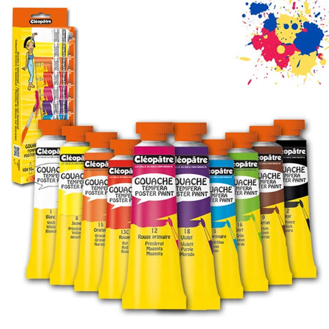 10 TUBEN GOUACHE IN BLISTERVERPACKUNG JE 10ML : WEISS PRIMÄR