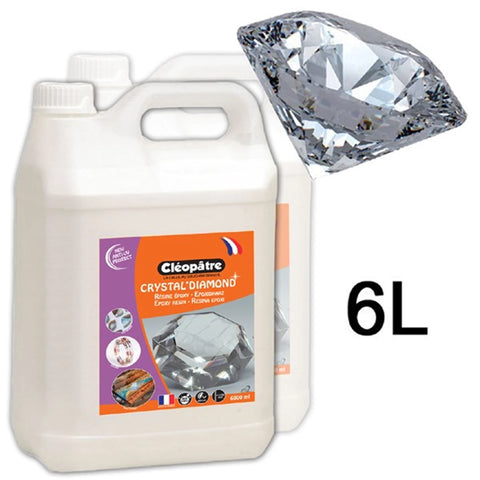 CRYSTAL'DIAMOND - GLASKLAR WIE DIAMANT GIEßHARZ-SET 6 LITER