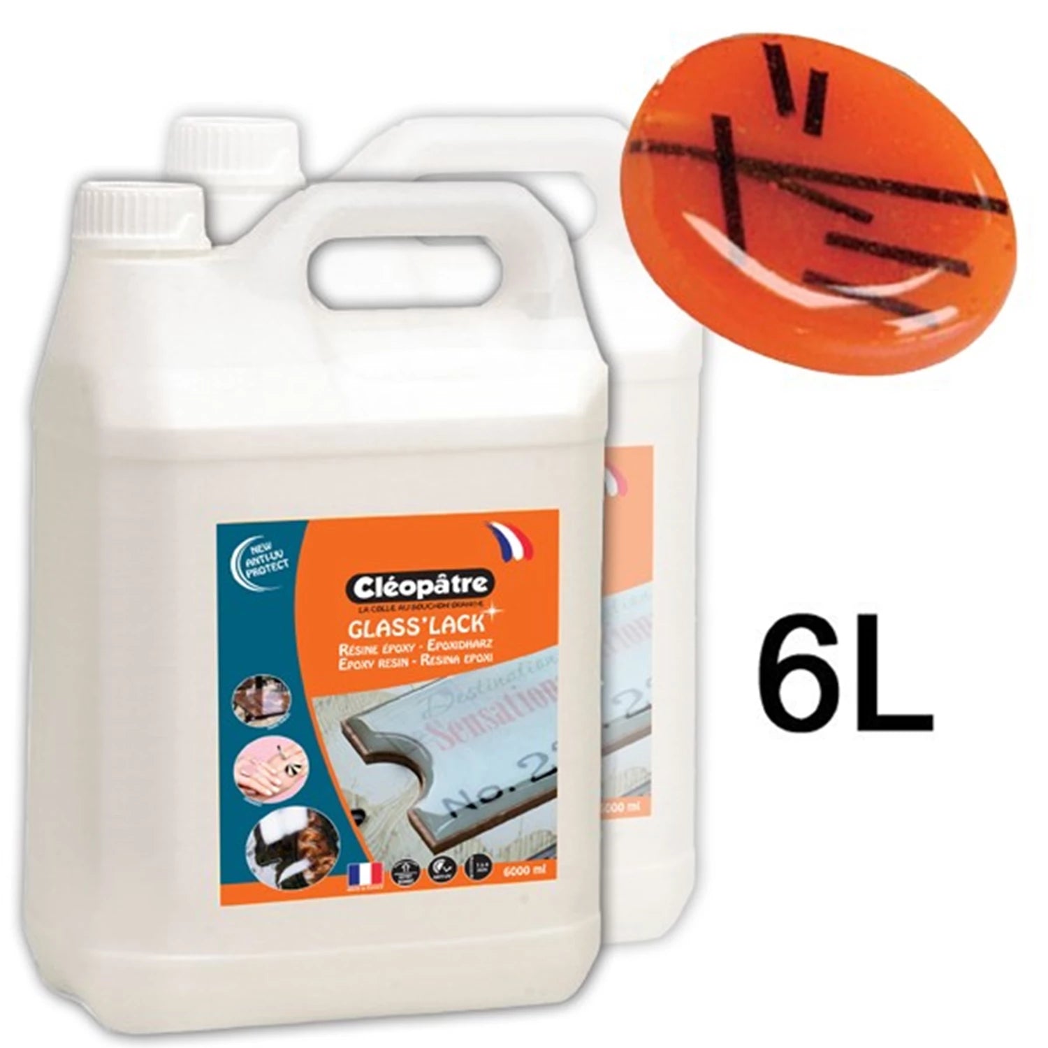 GLASS'LACK - LACKIEREND EPOXID-UBERZUGSHARZGEL-SET 6 LITER E