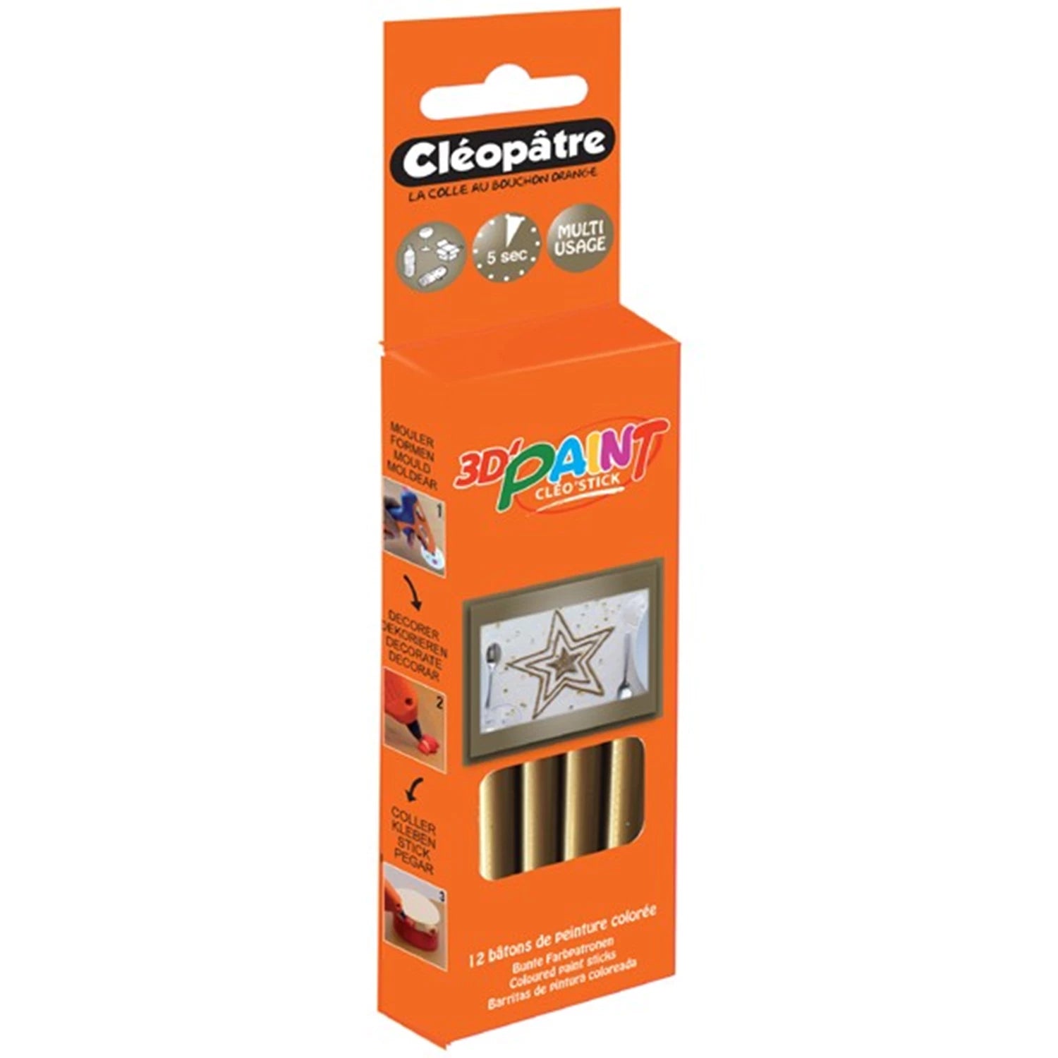 BOX GEEIGNET FUR WARENTRÄGER STOR'BOX  12 KLEBEPATRONEN GOLD