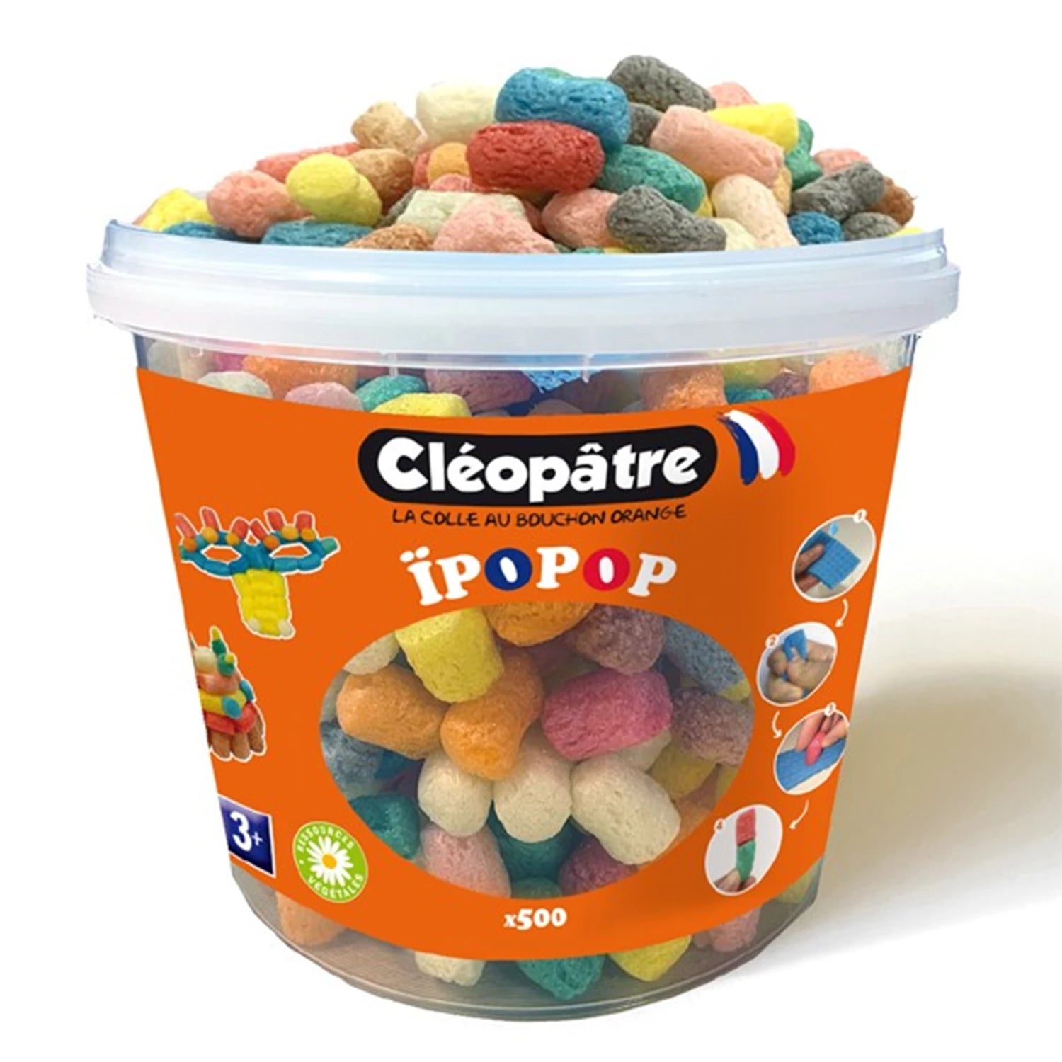 EIMER MIT 500  IPOPOP  - FARBIGEN MAISBAUSTEINEN