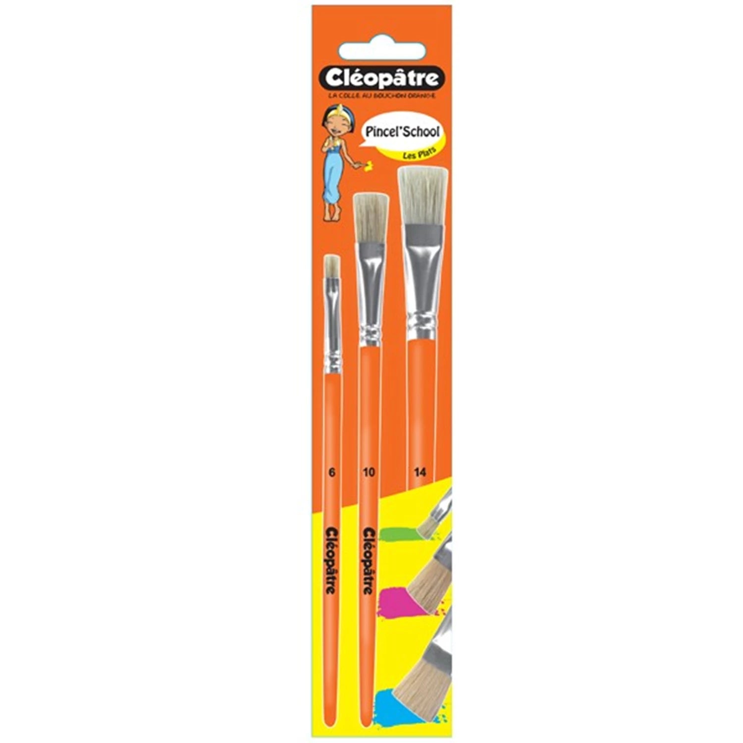 TRANSPARENTES POLYBEUTEL MIT 3 PINSEL 6/10/14, ZUM AUFHÄNGEN