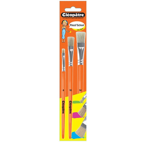 TRANSPARENTES POLYBEUTEL MIT 3 PINSEL 6/10/14, ZUM AUFHÄNGEN