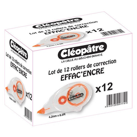 SET VON 12 KORREKTURROLLER 8M LANG 4.2MM BREIT