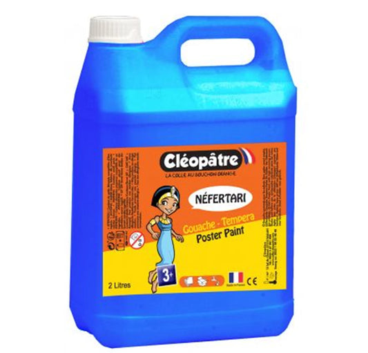 GOUACHE NEFERTARI PRIMÄRBLAU CYAN 2 LITER