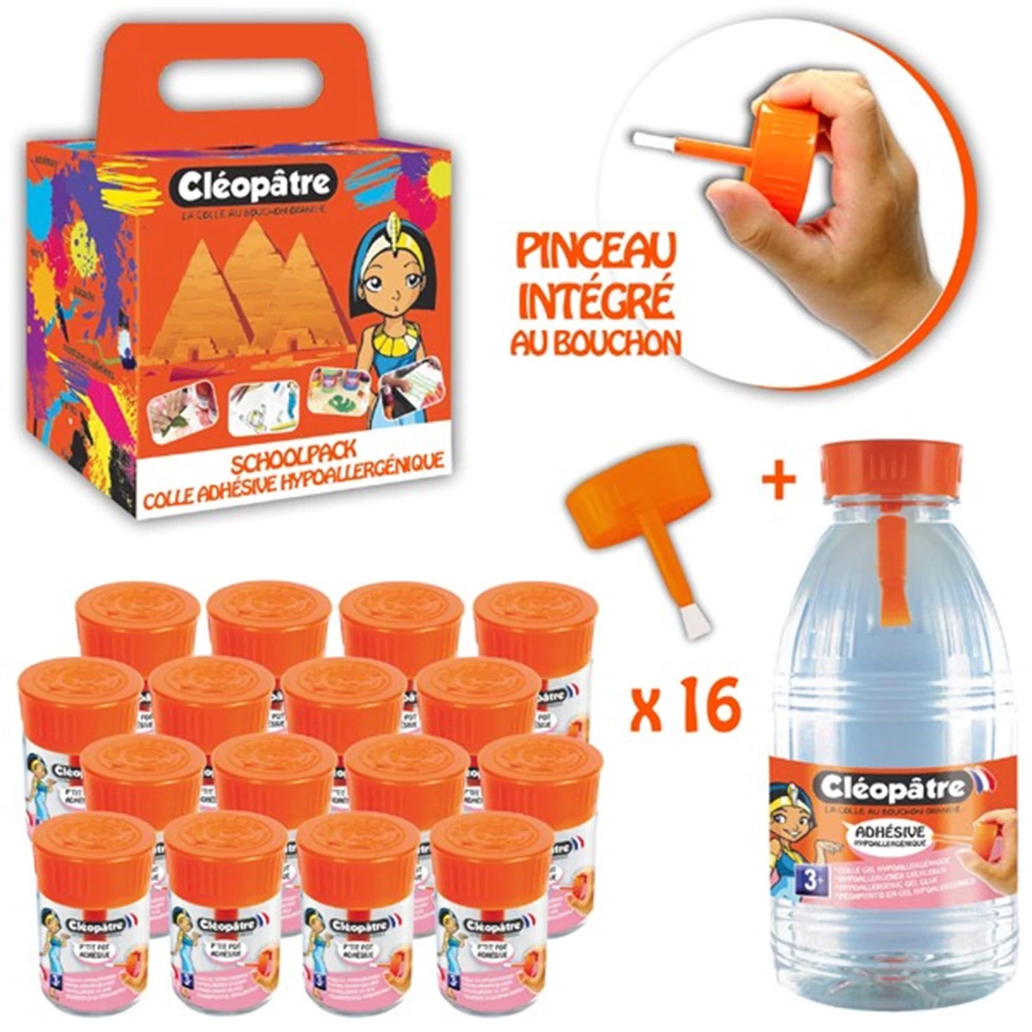 KOFFER MIT 16 P'TITS POT ADHESIVE HYPOALLERGENIC+ NACHFÜLLPA