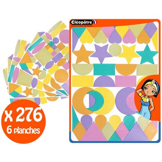 276 AUFKLEBER MIT MEHRFARBIGEN PASTELLFORMEN