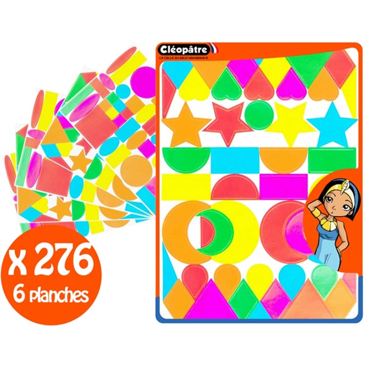 276 AUFKLEBER MIT MEHRFARBIGEN NEON-FORMEN