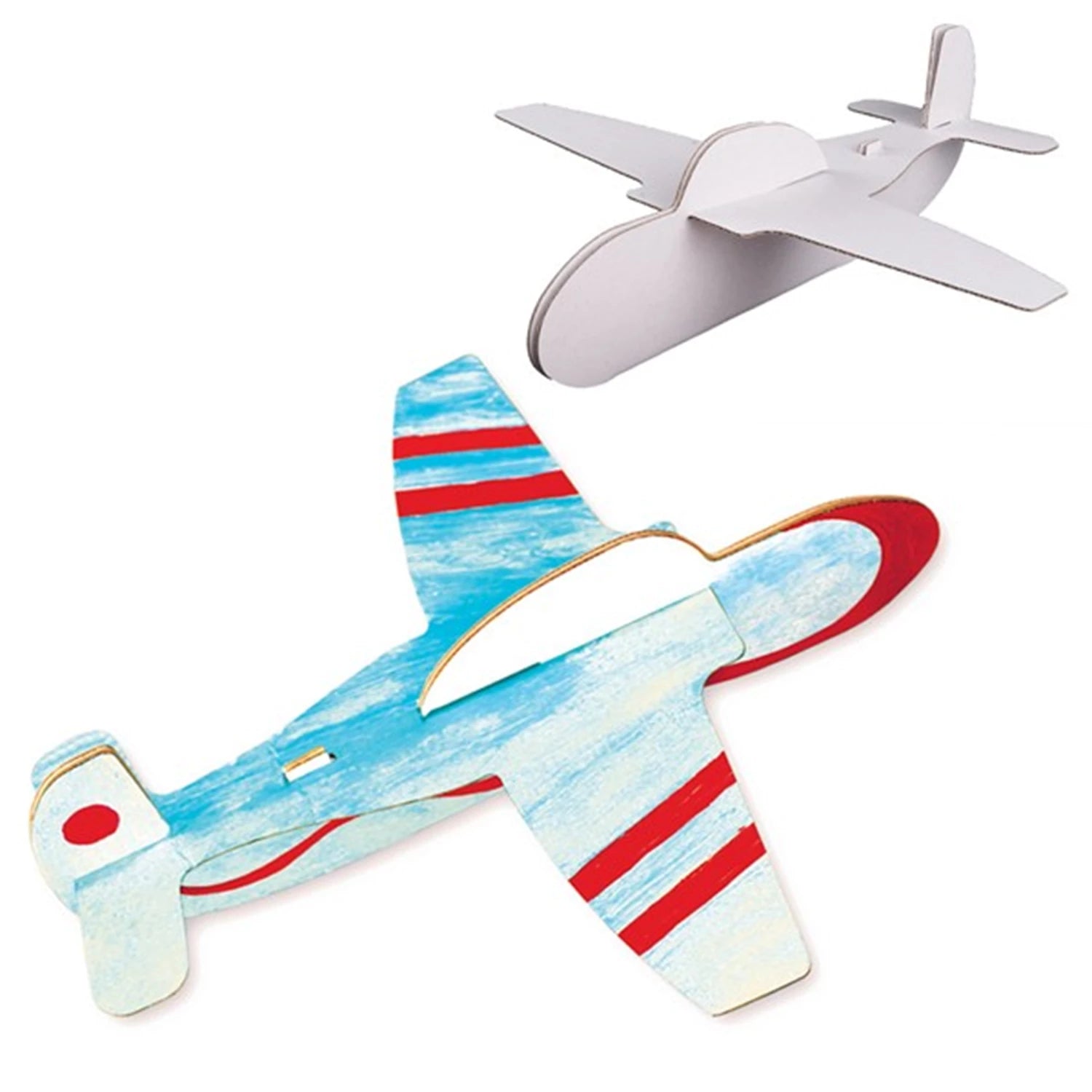 15 FLUGZEUGE AUS WEISSEM KARTON ZUM DEKORIEREN