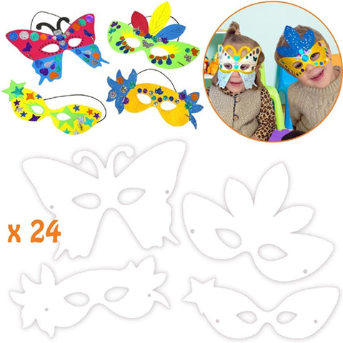 24 MASKEN BLUMEN UND SONNEN ZUM AUSMALEN