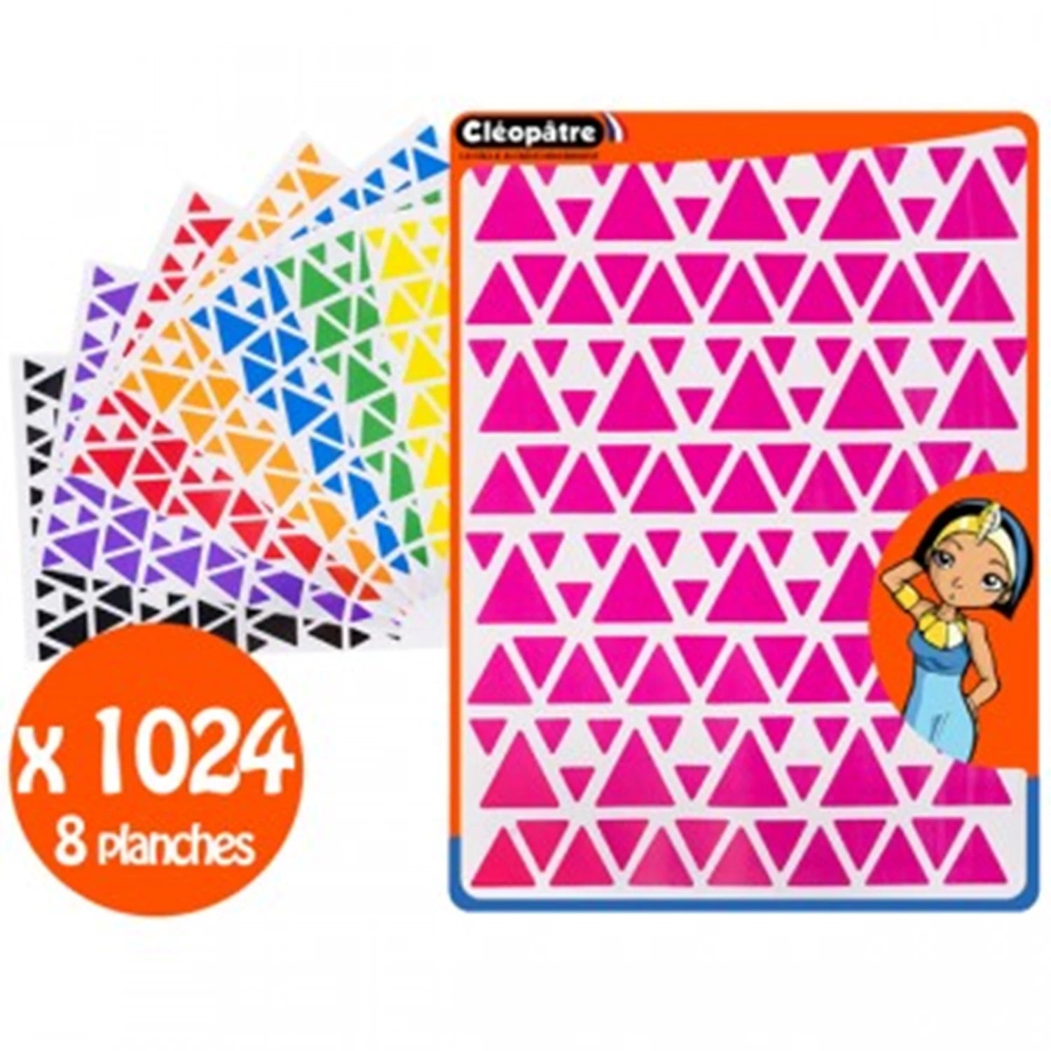 768 DREIECKIGE STICKERS - 8 BOGEN