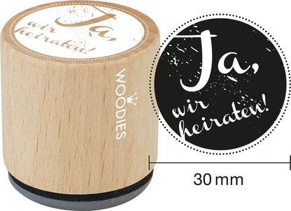 COLOP Woodies Display Hochzeit 151332 25 Stempel, 5 Kissen