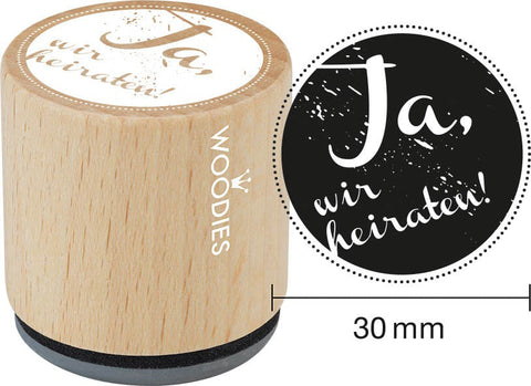 COLOP Woodies Display Hochzeit 151332 25 Stempel, 5 Kissen