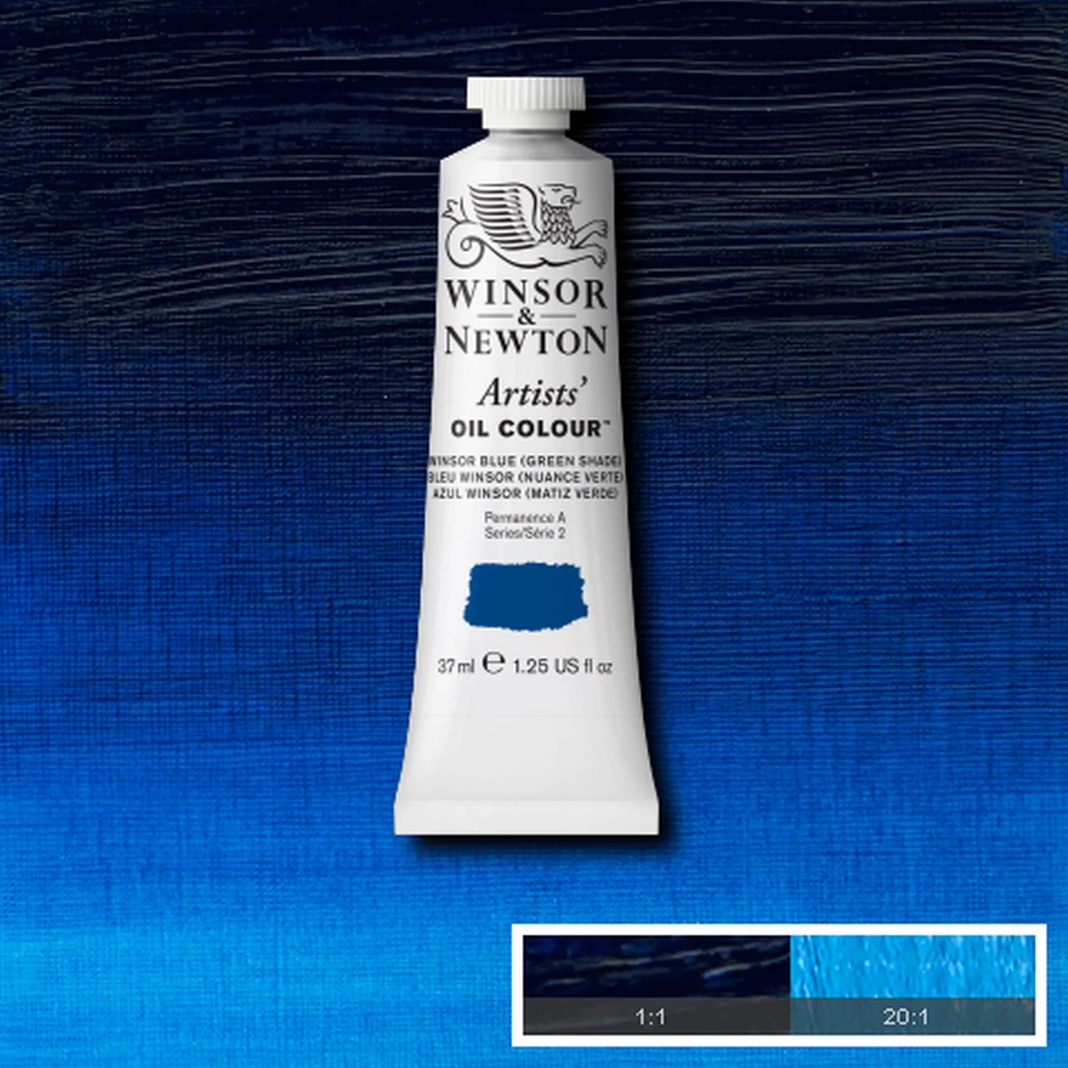 W&N ARTISTS' ÖLFARBE 37ML TUBE WINSORBLAU (GRÜNTON)