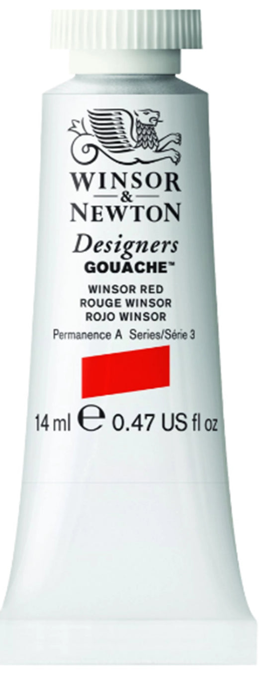 W&N DESIGNERS GOUACHE 14ML TUBE WINSORROT