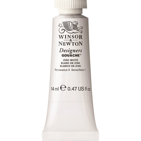 W&N DESIGNERS GOUACHE 14ML TUBE ZINKWEISS