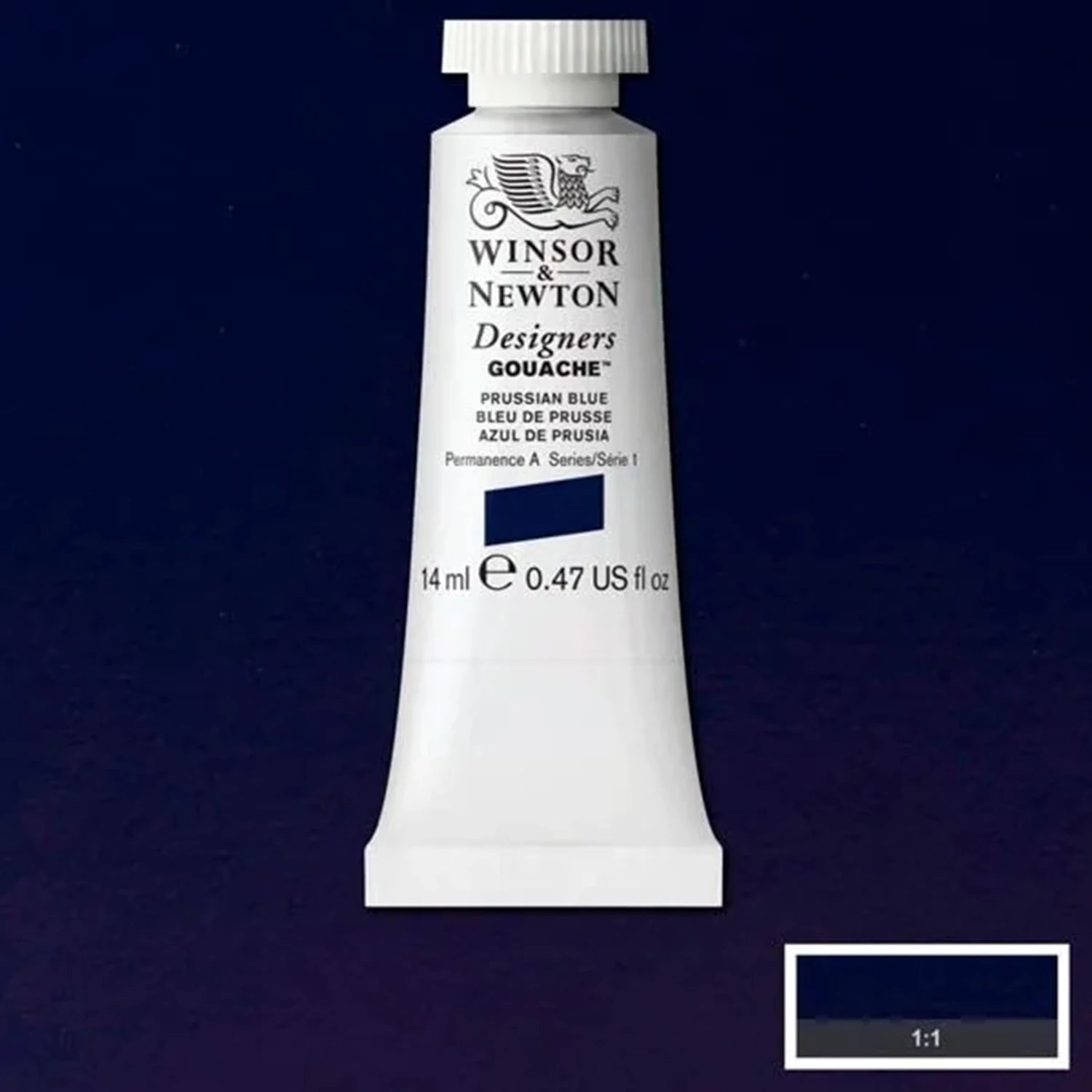 W&N DESIGNERS GOUACHE 14ML TUBE PREUSSISCHBLAU