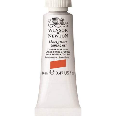 W&N DESIGNERS GOUACHE 14ML TUBE ORANGE LACK TIEF