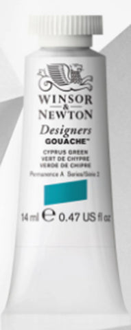 W&N DESIGNERS GOUACHE 14ML TUBE ZYPERNGRÜN