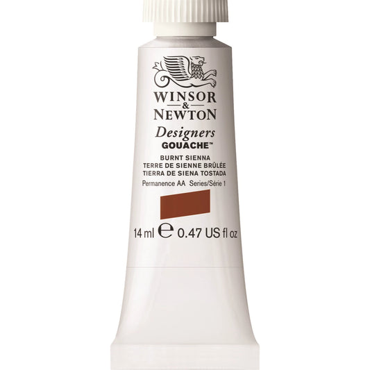 W&N DESIGNERS GOUACHE 14ML TUBE SIENA GEBRANNT