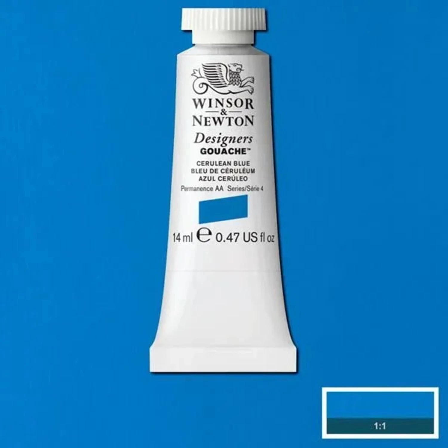 W&N DESIGNERS GOUACHE 14ML TUBE PRIMÄRBLAU ( CYAN )