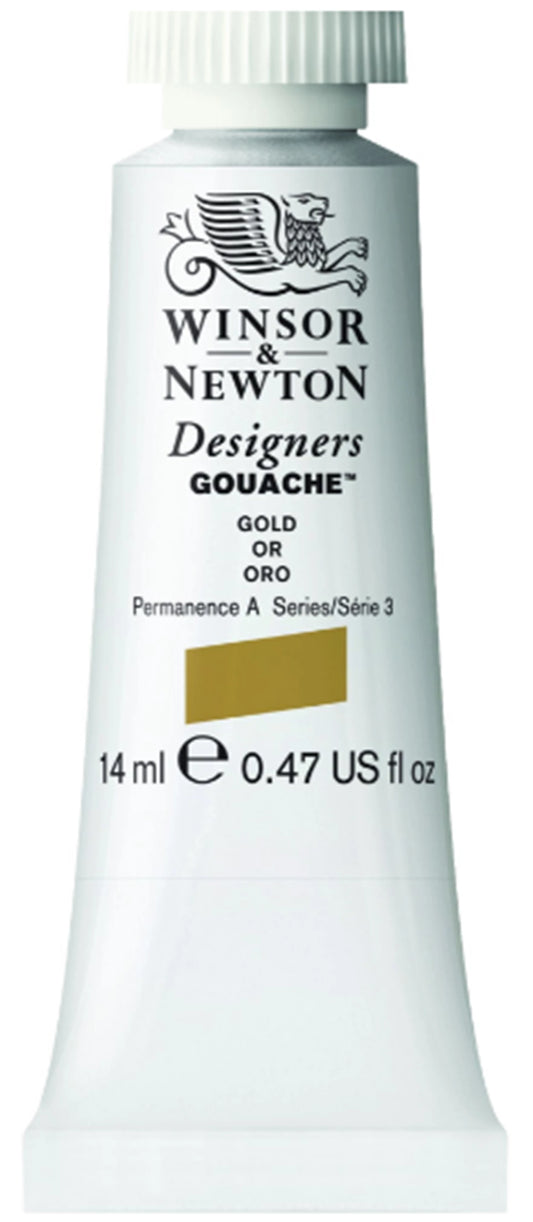 W&N DESIGNERS GOUACHE 14ML TUBE GOLD