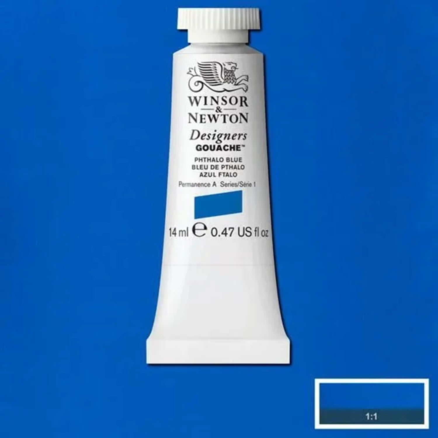 W&N DESIGNERS GOUACHE 14ML TUBE PHTHALOBLAU