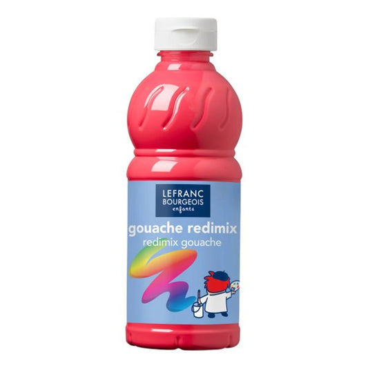 LFB FLÜSSIGE TEMPERA REDIMIX 500ML FLASCHE - FLUO ROT