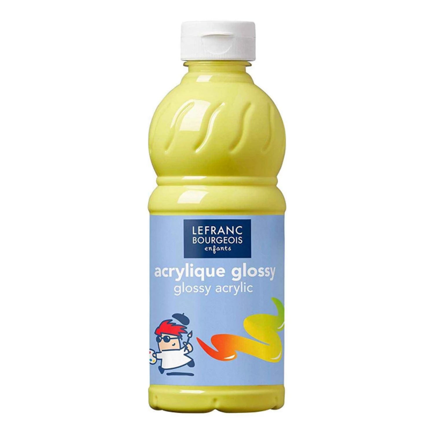 LFB GLOSSY ACRYLFARBE 500ML FLASCHE - ZITRONENGELB