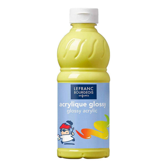 LFB GLOSSY ACRYLFARBE 500ML FLASCHE - ZITRONENGELB