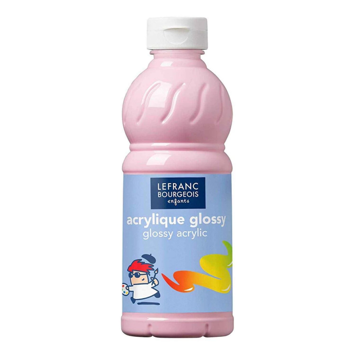 LFB GLOSSY ACRYLFARBE 500ML FLASCHE - BONBONROSA