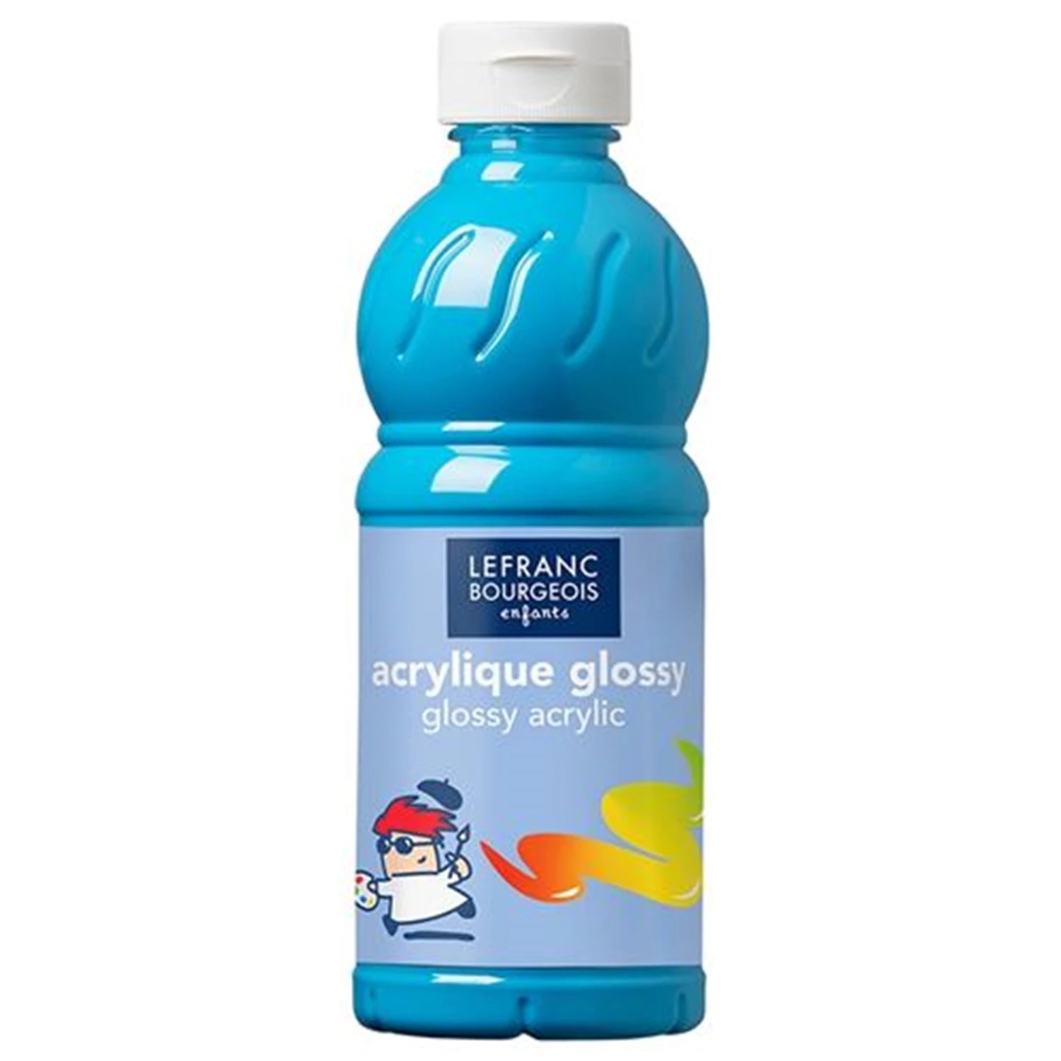 LFB GLOSSY ACRYLFARBE 500ML FLASCHE - TÜRKISBLAU