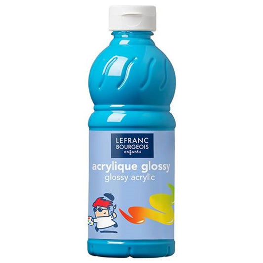 LFB GLOSSY ACRYLFARBE 500ML FLASCHE - TÜRKISBLAU