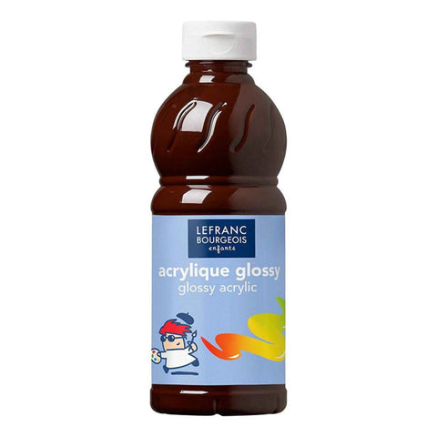 LFB GLOSSY ACRYLFARBE 500ML FLASCHE - SCHOKOLADE