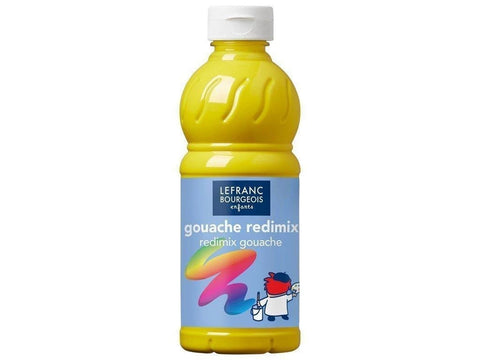 LFB FLÜSSIGE TEMPERA REDIMIX 500ML FLASCHE - ZITRONENGELB