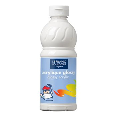 LFB GLOSSY ACRYLFARBE 500ML FLASCHE - WEISS