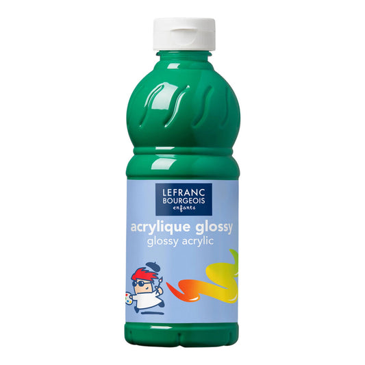 LFB GLOSSY ACRYLFARBE 500ML FLASCHE - LEUCHTENDGRÜN