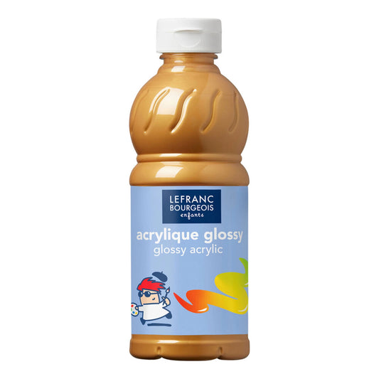 LFB GLOSSY ACRYLFARBE 500ML FLASCHE - GOLD